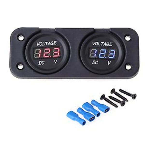 LED Digital Display Voltmeter Bil Motorcykel Spændingsmåler Panel Meter Spændingsmåler Volt Detektor Tester Monitor Paneler