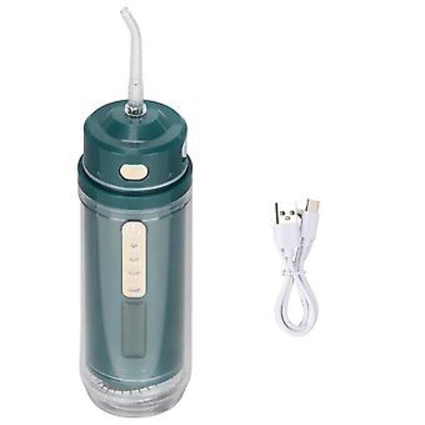 Vattentråds-tandrengörare, portabel, 3 lägen, oral irrigator med avtagbar 140 ml / 4,7 oz vattentank