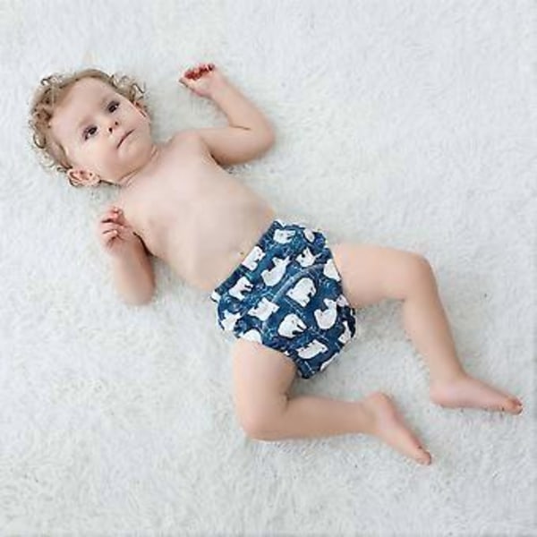 Baby bomuldsbleer 6-lags gaze vandtætte vaskbare stofbleer vandabsorberende og åndbare baby træningsbukser ble isolationsbukser Fruity
