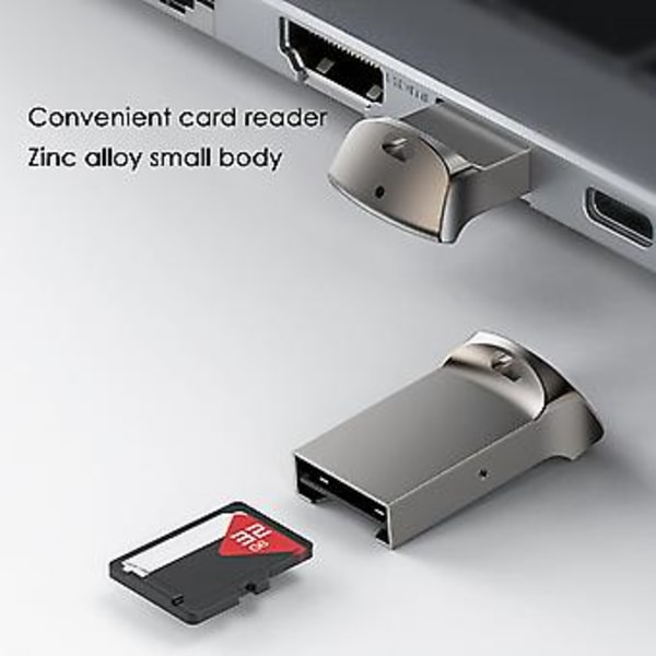 Mini TF USB Dator TF Minnesadapter Med LED-indikator För Dator Bil O