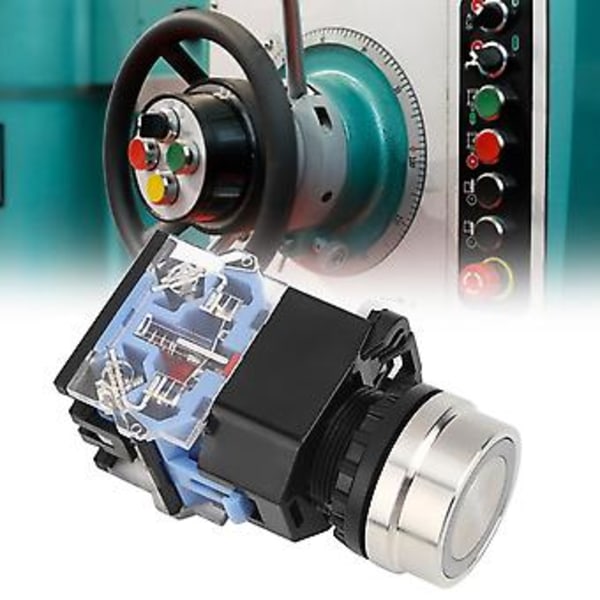 Tryckknapp utan ljus, 22mm installationsdiameter, LA38 AC220V kontrollkomponent, hållbar & pålitlig, enkel att installera, idealisk för industri