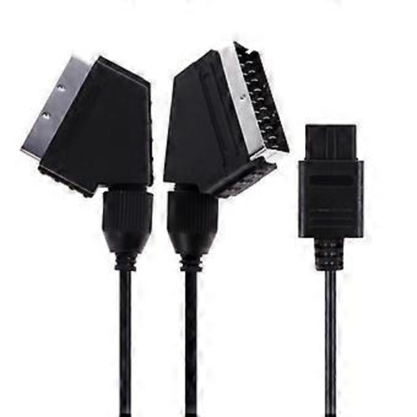 SCART AV-kabel Tilkoblingsledning Ledning Kabel Gamepad Konsolltilbehør Universell for N64 SNES SFC GC AV-kabel Svart