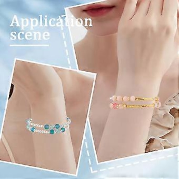400 Loops Hukommelsestråd Armbånd Bulk Smykker Hukommelsestråd Manchet Armring Guld Sølv Stål Perletråde