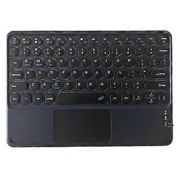 Langaton Bluetooth-näppäimistö Mini 78 näppäintä Peli- ja toimistokäyttöön Ladattava näppäimistö kosketuslevyllä Pad PC Tablet -laitteille, musta