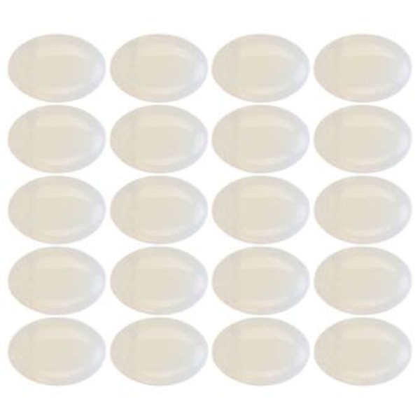 20 st Opal Oval Cabochon Stenar - Släta Flatback Pärlor för DIY Smyckestillverkning