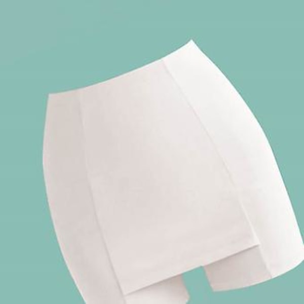 Sikkerhedsleggings Sommer Sporløse Elastiske Trænings Biker Shorts Med Skridtbeskyttelse til Kvinder Hvid XL 62,5-80 kg