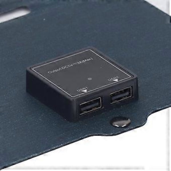 Solpanel 8W 5V 02A Dobbelt USB-udgang Bærbart Foldbart Solcellepanel til Udendørs Brug