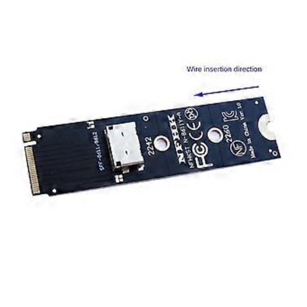 PCIe NVMe M.2 NGFF SSD -liitäntä Oculink SFF-8611 SFF-8612 -adapteriin NVME U.2(SFF 8639)SSD PCI-E NGFF -nousukortille