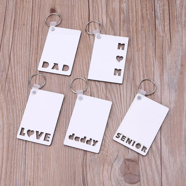 5 Mdf Sublimation Blank Keychains Heat Transfer Diy Blank Keychain