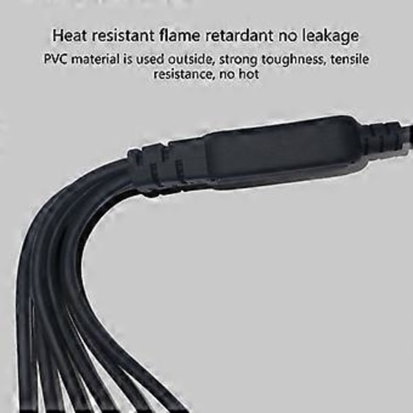 PDU IEC320 C14 Hane till 6xC13 Hona Y Splitter Strömkabel Strömsladd 150cm