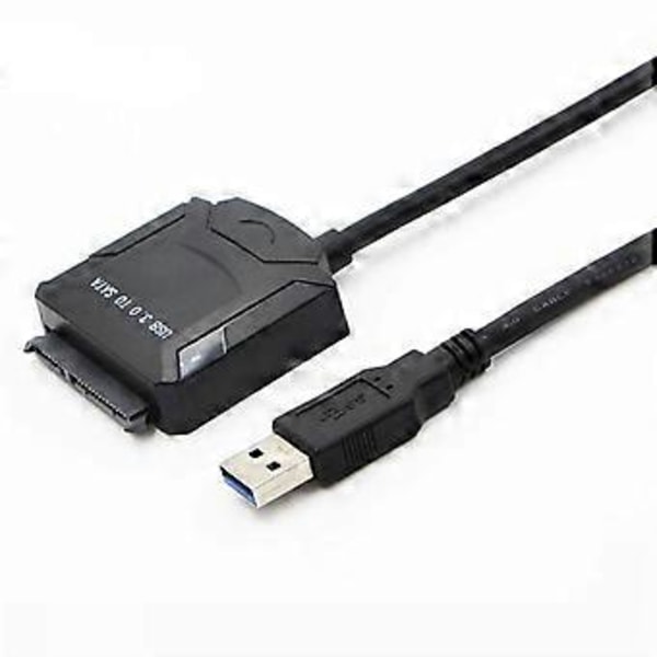 Sata Adapterkabel USB 3.0 til Sata Konverter 2.5/3.5 Tommers Harddisk for HDD SSD USB3.0 til Sata Kabel, Ingen Plugg