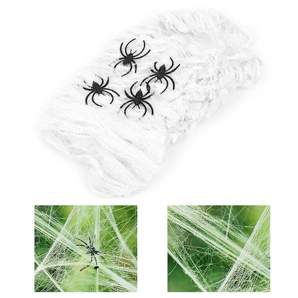 Super Stretch Spider Web 16 Fod Lang Uhyggelig Halloween Fest Hjem Dekoration Ny