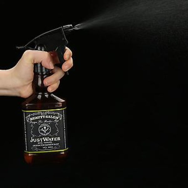 300ml Plast Hårsprayflaska Frisörsalong Barberare Hårverktyg Vattenspruta (Brun)