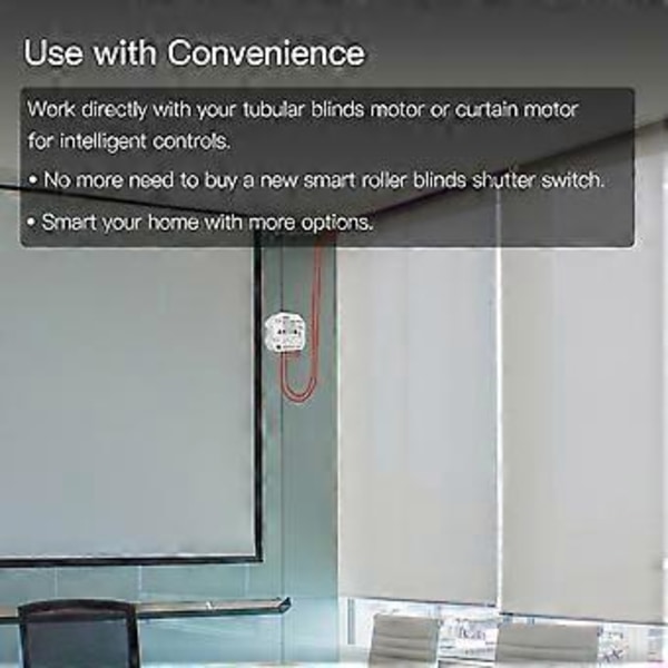 Tuya Smart WiFi 2 Gang Dobbelt Gardin Persienne Kontakt Modul Rullegardin Elektrisk Motor Smart Life App med Home Alexa