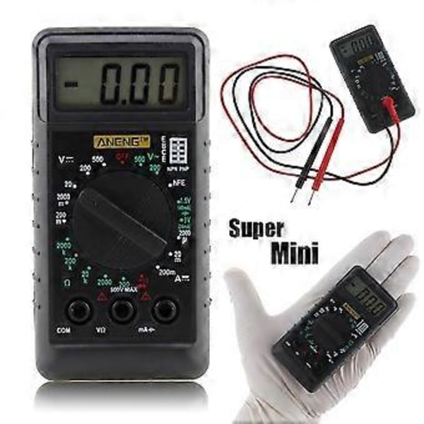 Mini Fick Digital Multimeter Esr Meter Testare Automotive Elektrisk Dmm Transistor Peak Ohm Test Voltmeter Amperemeter M/ Summer