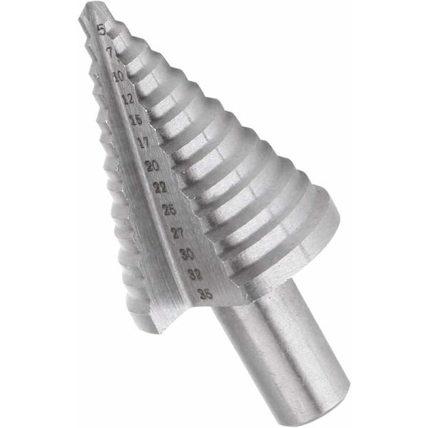 Trin Drill Cone Hulskærer 13 Trin 5-35mm Rund Skaft Bit Cone Skæreboremaskine med Titanium Belægning til Metal Træ Plast
