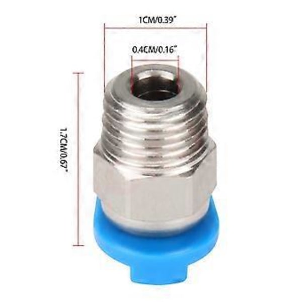 Pneumatiske koblinger PC4-01 for V6 CR10 J-Head MK8 1.75mm PTFE-slange 3D-skriver Hurtigkoblingsfittings Hotend-del