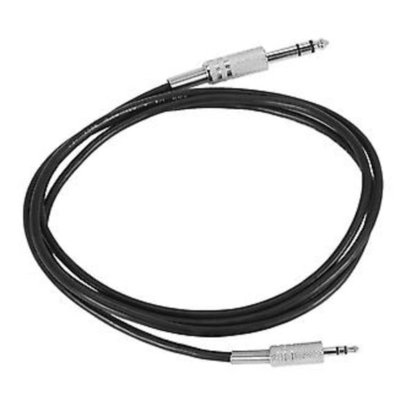 1,5 m 3,5 mm 1/8 tum Hane Till 6,35 mm 1/4 tum Hane Stereo Ljudkabel Het Svart