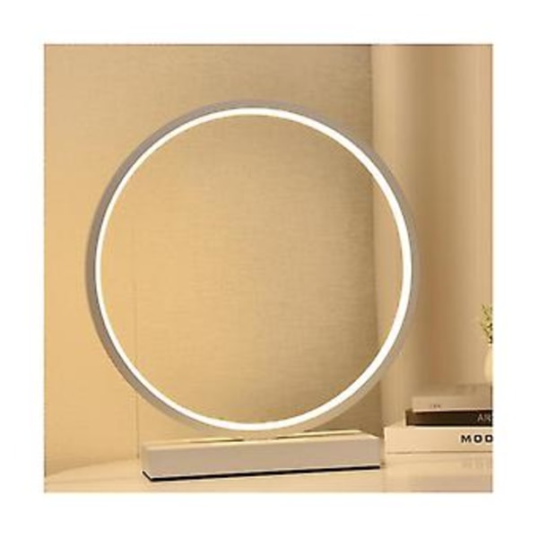 Sovrumsdekoration Skrivbordslampa Strömbrytare Dimbar Läslampa Boklampor LED Nattlampa Minimalistisk Ring Säng