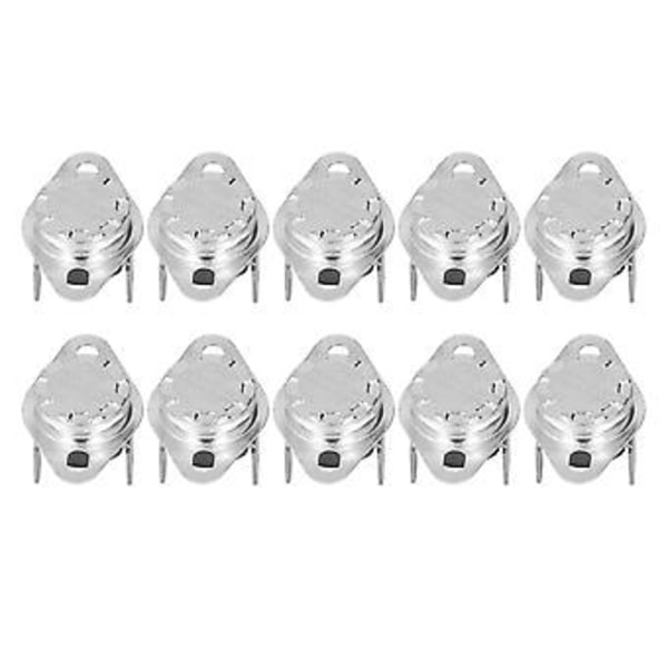 10 stk. Termostat Termisk Kontakt Manuel Håndnulstilling Bimetallisk Chip Temperaturkontrolkontakt 10A 250V 90℃