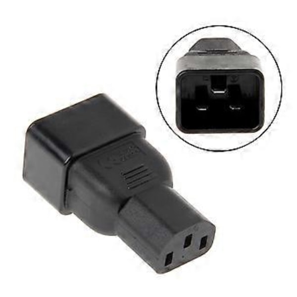 IEC 320 C20 3-Pin Hane Till C13 3-Pin Hona Kontakt Strömförsörjning Konverter Adapter