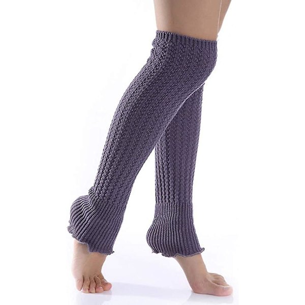 Dam Benvärmare Stickade Virkade Långa Strumpor Korta Stövlar Leggings Värmare Vinter