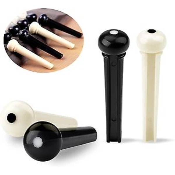24 stk. Acoic Gitar Bro Pins Gitar Erstatning S, med Gitar Mutter og 10 Pakke Gitar Plektere
