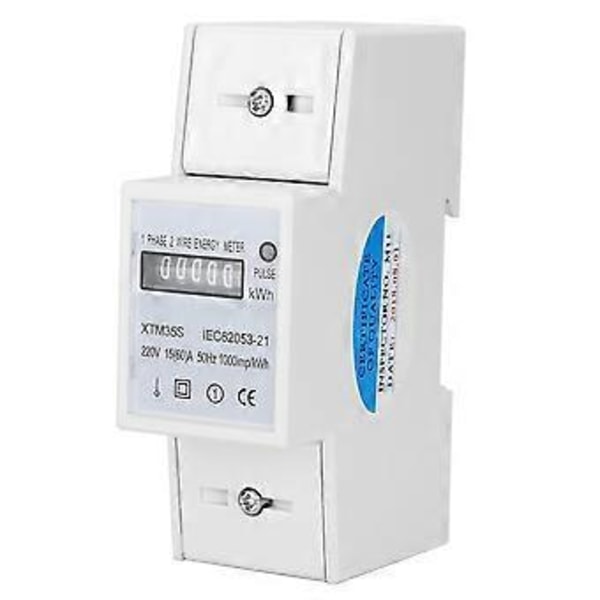XTM35S 220V Digital 2P Din Skena Elmätare Elektronisk KWh Mätare
