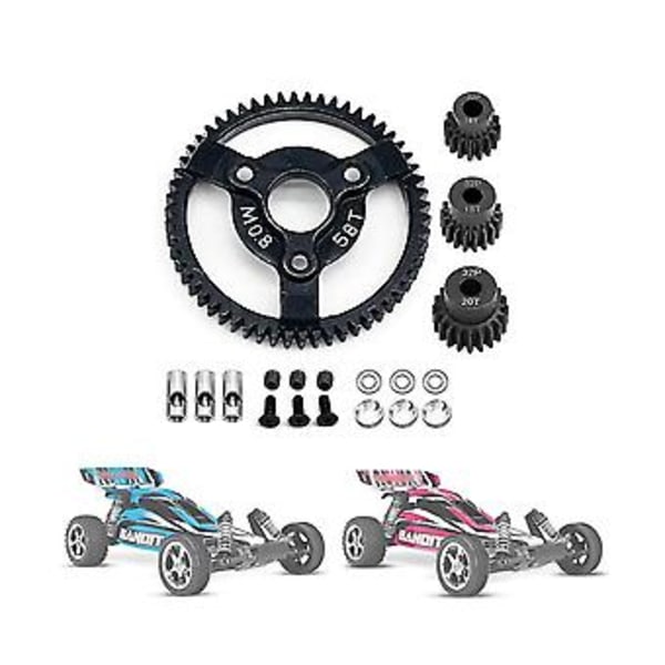 Stål 0.8m 32p Gir Med Drev For Slash 2wd Vxl Bandit Stampede Drag Slash, 58t