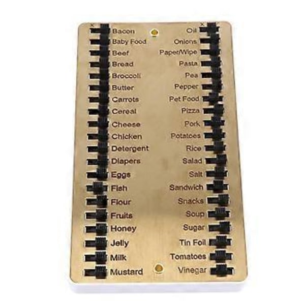 Metal Indkøbsliste, Hukommelsespåmindelsestavle, Metal Skyde Indkøbsliste Måtte til Shopping Arbejde 14x8cm