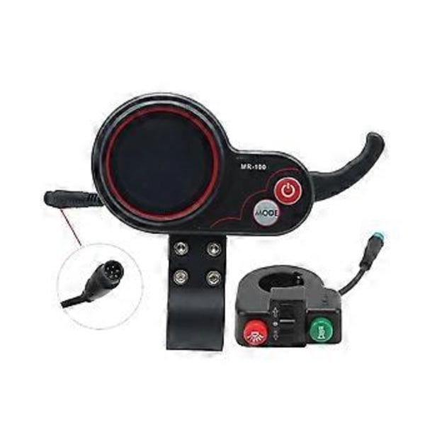Mr-100 LCD-näyttömittari kojelauta 6-nastainen + kytkinpainike sähköskootterille