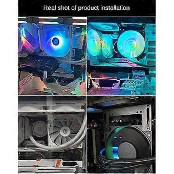 120mm RAM-modul Kylpump Radiator Stöd Dräneringsbehållare Monteringsfäste Hållare Kylfläns Fläkthållare Stativ Svart