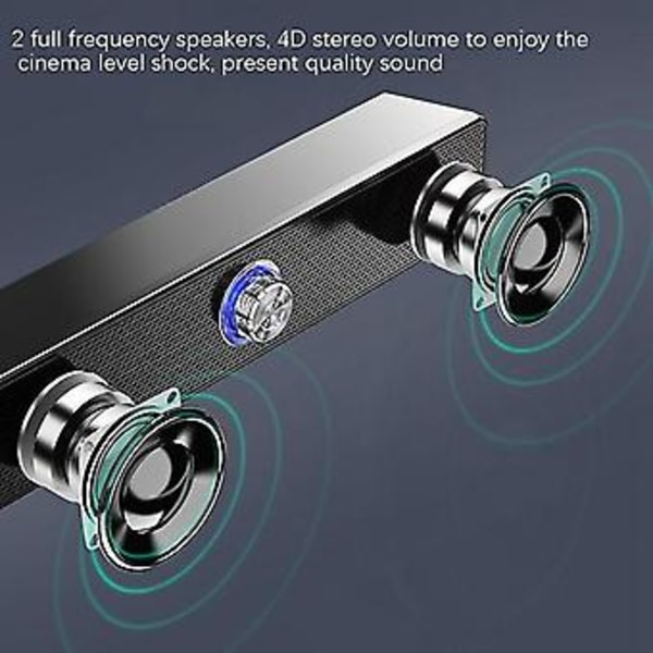 Kannettava Home Hifi Langallinen Sers Sound Bar USB Subwoofer Tietokoneelle TV:lle