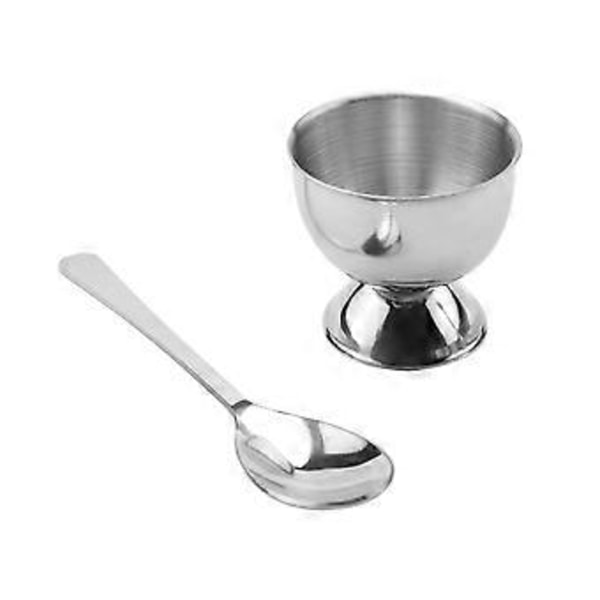 Egg Cracker Topper Sett i Rustfritt Stål, Separatorholder for Hardkokte Egg, 4 Skjeer, 4 Kopper, 1 Skallfjerner Toppkutter