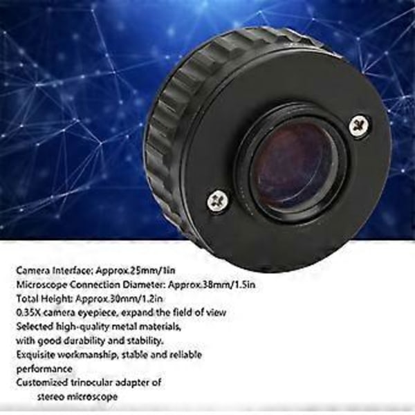 0.35X CTV Mikroskop Lins Kamera Gränssnitt Adaptrar för Trinokulärt Stereomikroskop