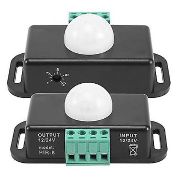 Bevægelsessensor Kontakt, 12v 24v Pir Sensor Led til Fleksible Led Strips Lys, 2 Pak