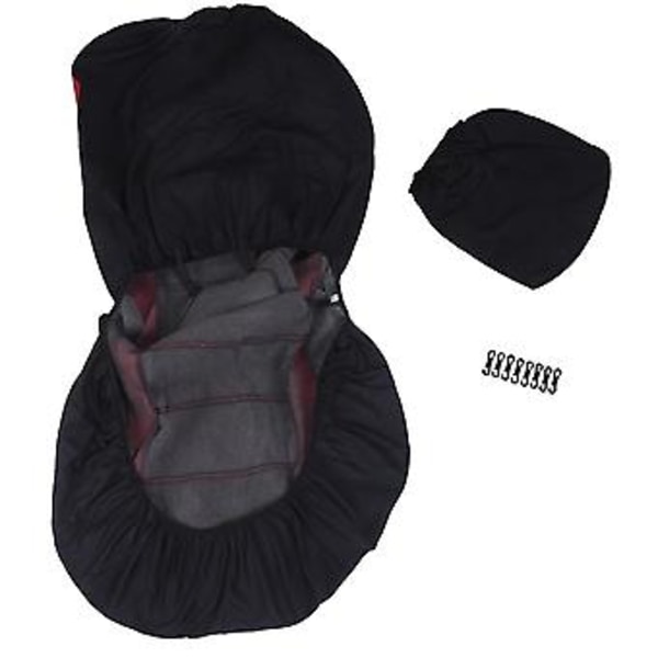 Fram Bilsöverdrag Fram Airbag Redo Sport Bucket Överdrag, 2-delars Set Bilöverdrag (svart + Röd)