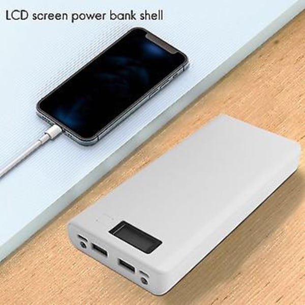 DIY 8x18650 Portabel Powerbank Fodral Låda LCD Display Dubbel USB Powerbank Låda Kit