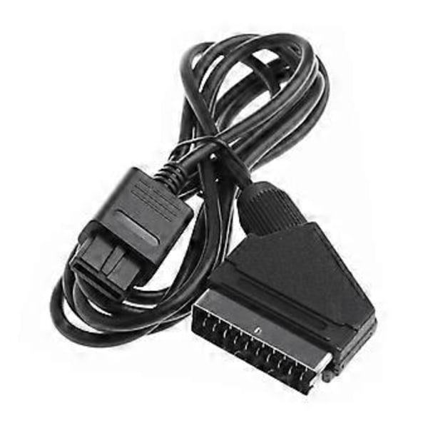 SCART AV-kaapeli Liitäntäjohto Johto Johto Peliohjain Konsolitarvikkeet Universaali N64 SNES SFC GC AV-kaapeli Musta