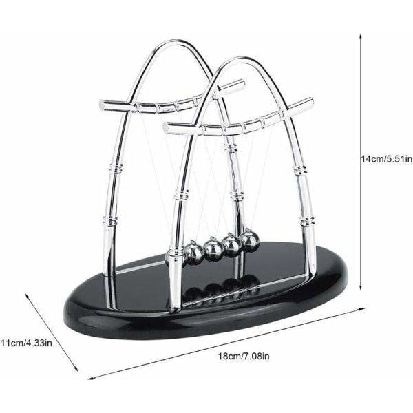 Arc Newtons Vugge Balanse Stålkuler For Fysikk Vitenskap Puslespill Pendel Ornamenter Hjemmekontor HIASDFLS