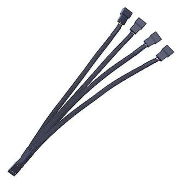5 stk. 1 til 4 Computer Blæser Kabel 4pin Pwm Temperatur Kontrol Kabel