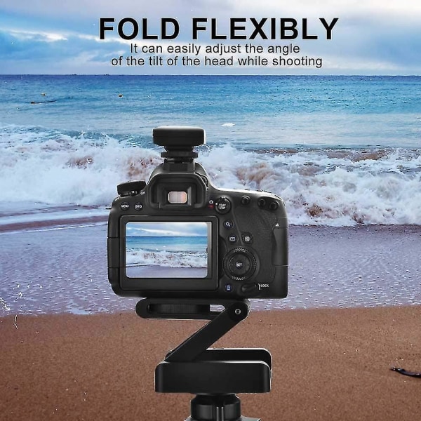 Z Flex kallistuspää, Z-tyyppinen kallistuva joustava taittuva jalustapää 1/4\" kiinnitysruuvi Nikonille Canon Dslr -kameroille, jalustan pikakiinnityslevy
