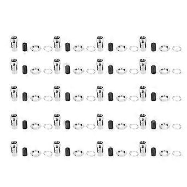 20 stk. LED Holder Bezel Mount Messing Lysdiode Konkav Metalbase 5mm F5