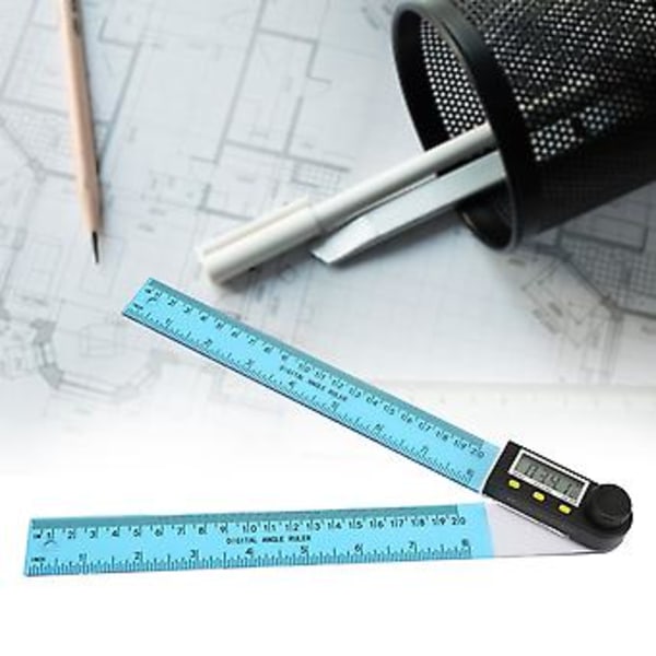 PVC Elektronisk Digital Vinkelmätare, 0-200mm Goniometer Vinkelsökare & Mätlinjal, Precisionsmätverktyg för Träbearbetning, Ingenjörskonst och DIY