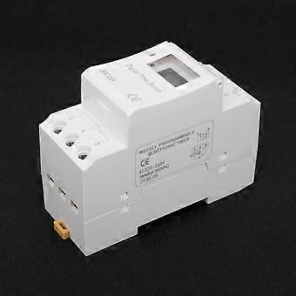 Digitaalinen ajastinkytkin LCD-näyttö Kiskoon asennettava ohjausajastin AHC15A AC220V240V Teollisuustarvikkeet