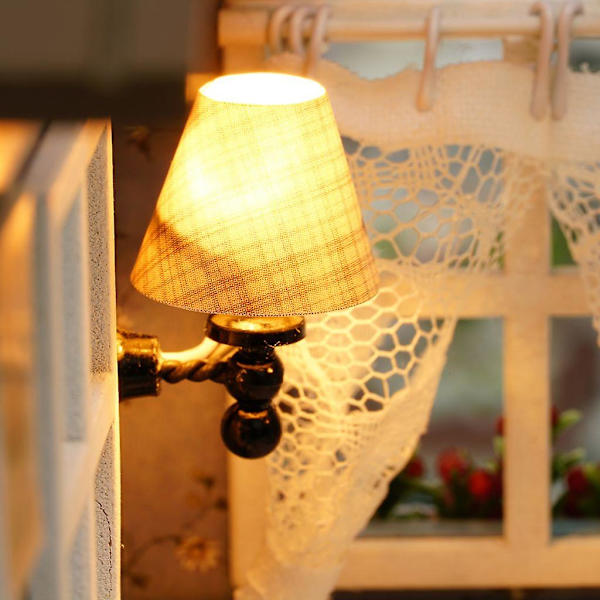DIY Miniatyr Dukkehus Kit Realistisk Mini 3D Trehus Rom Håndverk Med Møbler LED Lys Julebursdagsgave