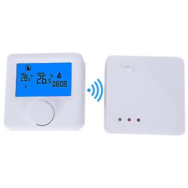 Digital LCD RF Trådlös Värmetermostat Temperaturregulator för Elektriskt Värmesystem