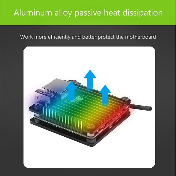 For Orange Pi Zero Aluminiumskall Utviklingskort Beskyttelseskjøling Skall Metall Beskyttende Passiv