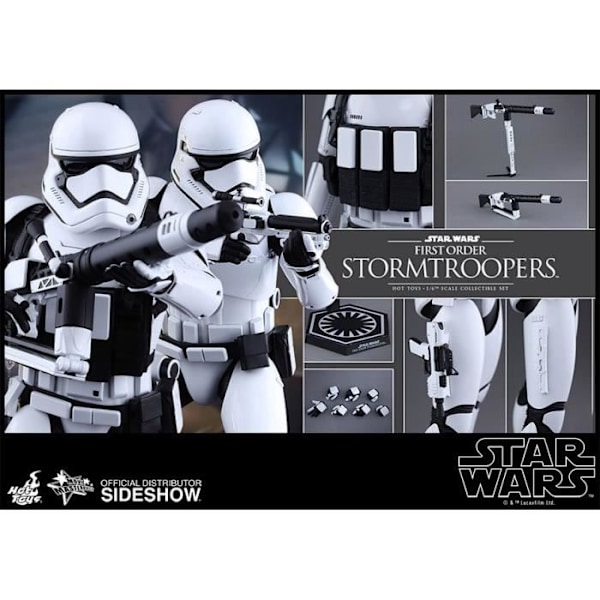 Pack 2 ledade figurer FÖRSTA ORDER STORMTROOPERS Star Wars - HOT TOYS mångfärgad