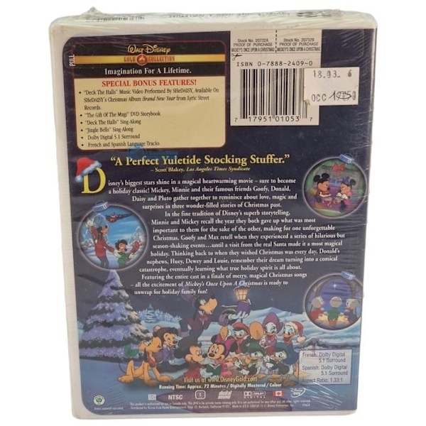 MICKEYS ONCE UPON A CHRISTMAS-GULD (DVD)